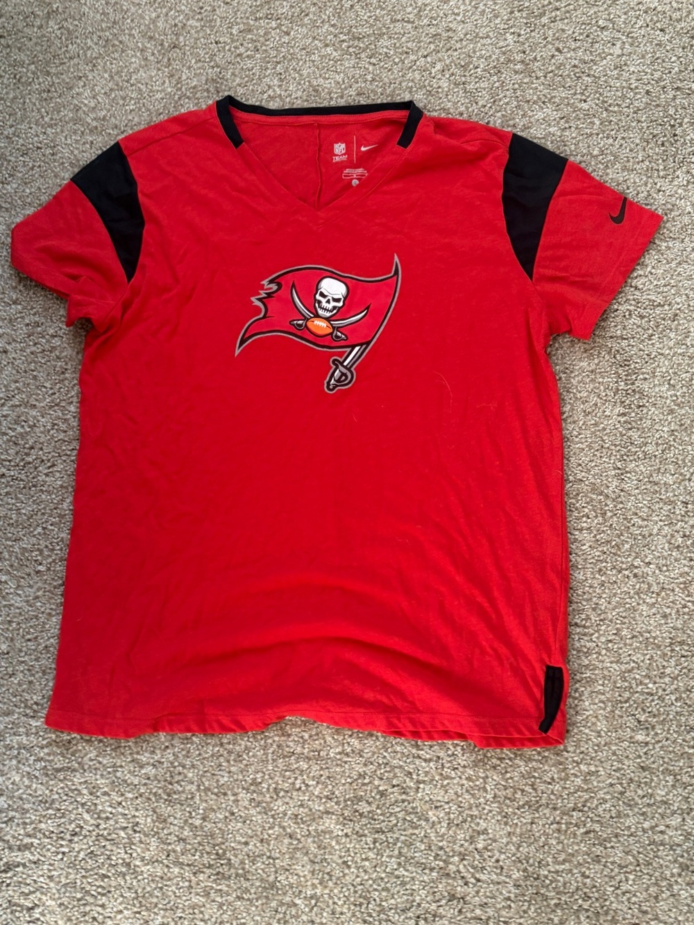 5 for $25 Nike Red and Black Tampa Bay Buccaneers Logo Tee